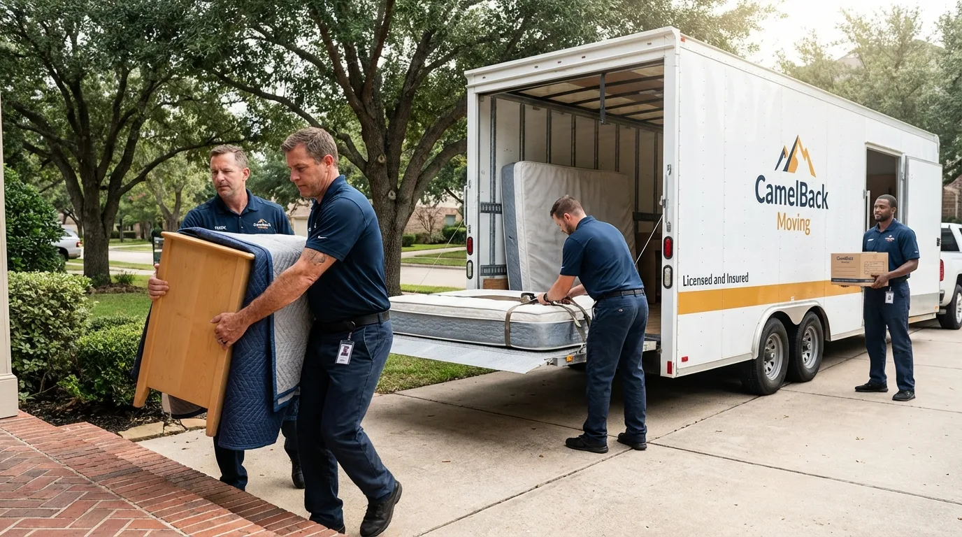 Crew loading residential truck for cross-state move from Durango, CO